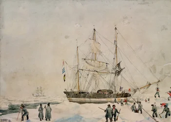 Andando no pacote, Ross Expedition, 1842
